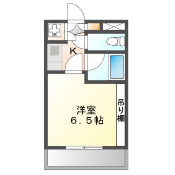 日の出プラザ2号館(1K/4階)の間取り写真