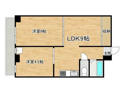 松原パークマンション(2LDK/3階)の間取り写真