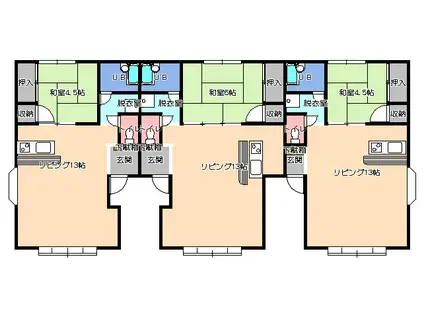 リピュートユニティ(1LDK/2階)の間取り写真
