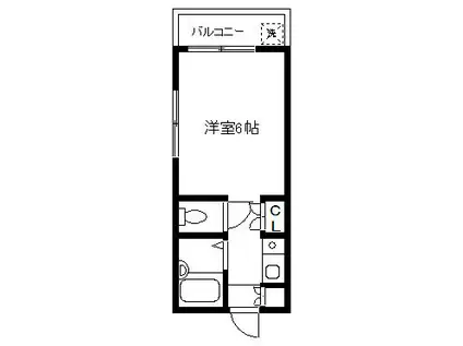 橘弐番館(1K/1階)の間取り写真