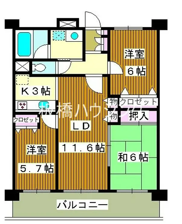 KS桜川 5階階 間取り