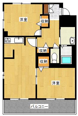 ハイツアビテ(2LDK/3階)の間取り写真