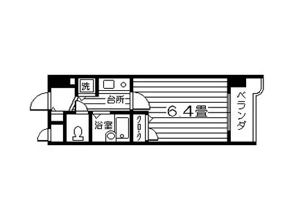 ライオンズマンション西千石602号(1K/6階)の間取り写真