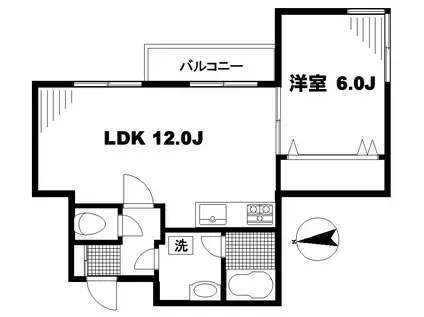FORUTUNA KAMINOGE(1LDK/3階)の間取り写真