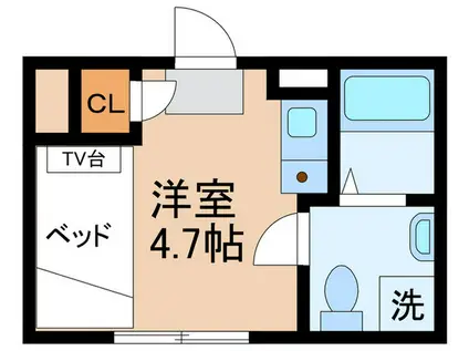 HJ PLACE W TOKYO(ワンルーム/3階)の間取り写真