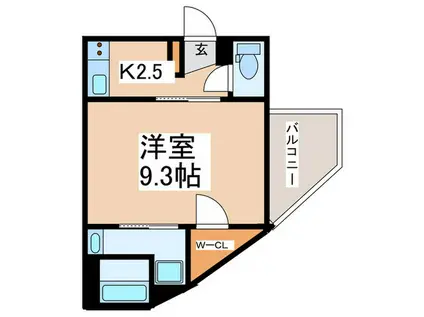 ベイルーム横浜市が尾(1K/2階)の間取り写真