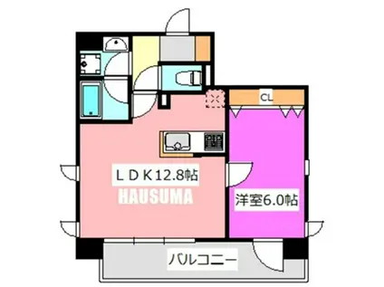 LEXE東京ノース II(1LDK/7階)の間取り写真