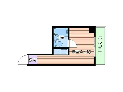 COLLECTION中崎II(ワンルーム/5階)の間取り写真