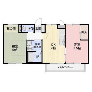 AMENITY原(2DK/2階)の間取り写真