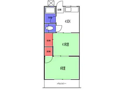 治田マンション(2DK/3階)の間取り写真