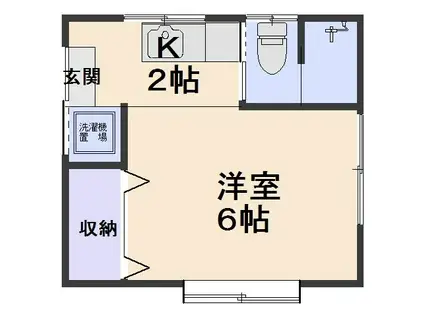 MICHISHITA APARTMENT(1K/2階)の間取り写真