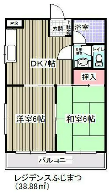 レジデンスふじまつ 2階階 間取り