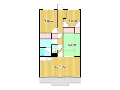 カルカソンヌ(3LDK/2階)の間取り写真