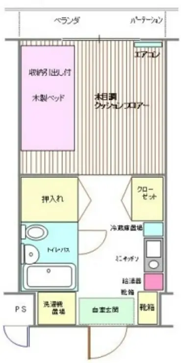 多摩学生マンション 4階階 間取り