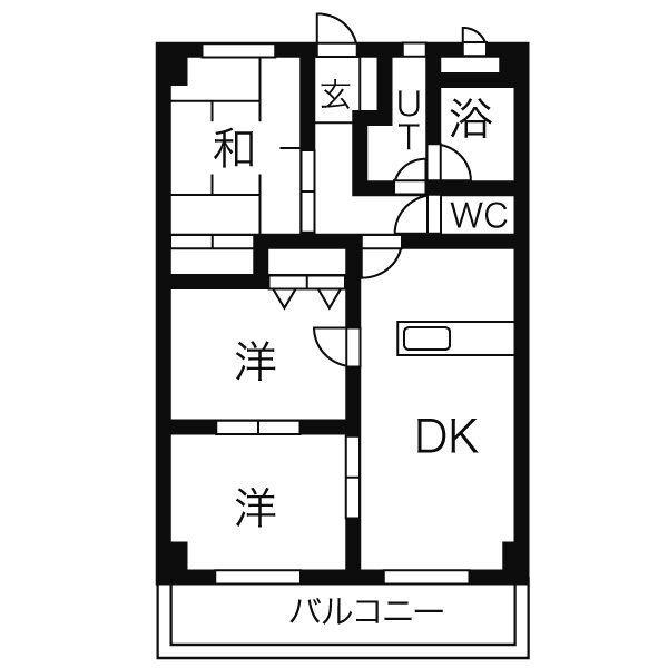 グレイス(3LDK/4階)の間取り写真
