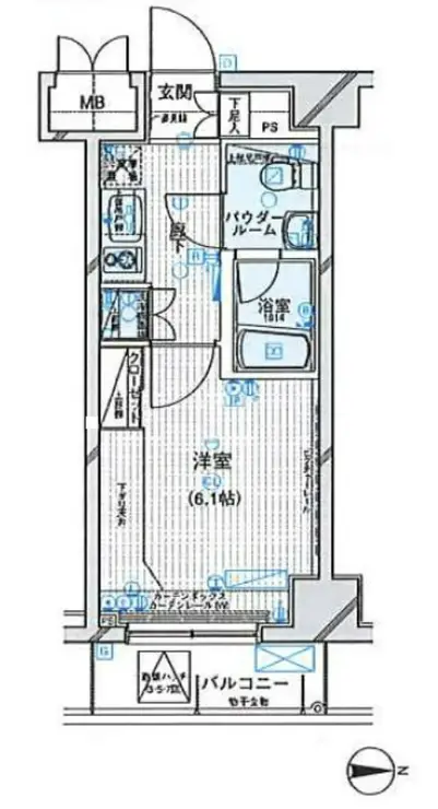 メインステージ錦糸町 5階階 間取り