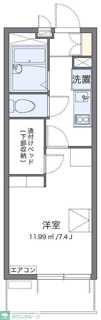 レオパレスガーデンハウス W(1K/3階)の間取り写真