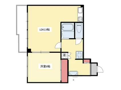池下ホームズ(1LDK/2階)の間取り写真