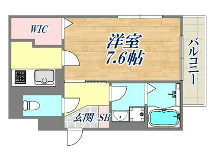 コートドール逆瀬川(1K/1階)の間取り写真