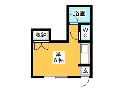 エコーハイツ(ワンルーム/1階)の間取り写真