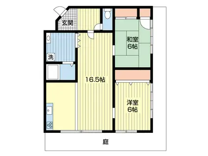 コーポFEB.1994(2LDK/1階)の間取り写真