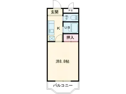 フィオーレ88(1K/2階)の間取り写真