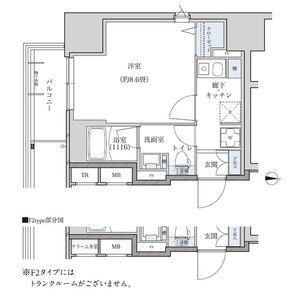 パークアクシス新栄(1K/9階)の間取り写真