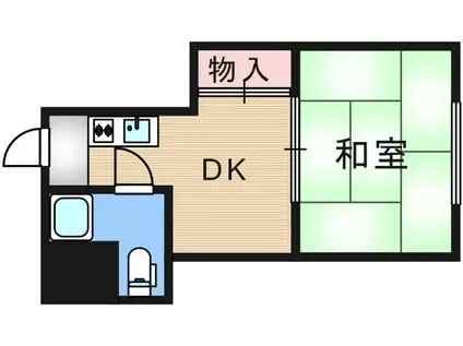 コスモ加賀屋(1DK/2階)の間取り写真