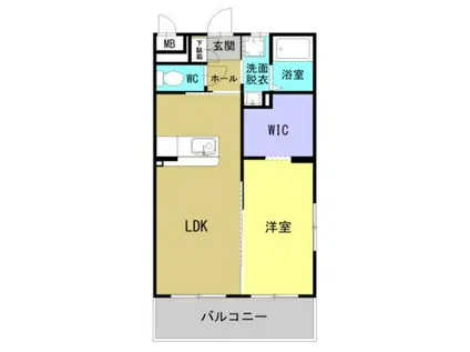 ハイド・パーク(1LDK/1階)の間取り写真