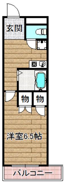 旭ビル(1K/3階)の間取り写真