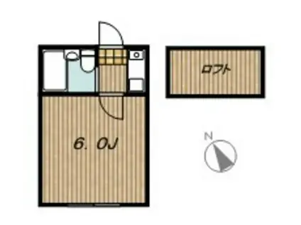 プラザ・ドゥ・デボン(1K/1階)の間取り写真