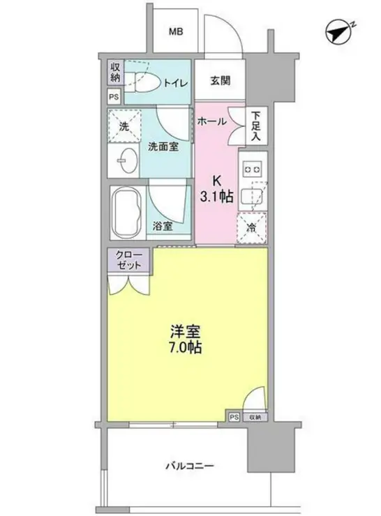 フレアージュ恵比寿 3階階 間取り