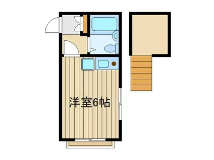 プチティーケー(ワンルーム/2階)の間取り写真