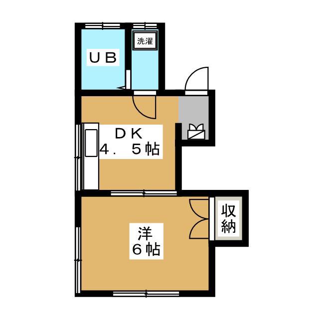 FEEL FINE SHINODA(1DK/2階)の間取り写真