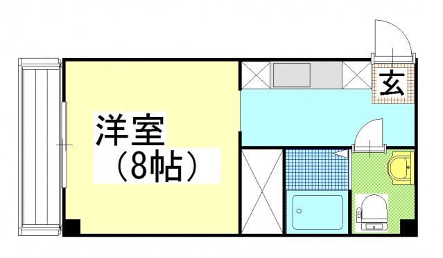 プレアール野田屋町(1K/6階)の間取り写真