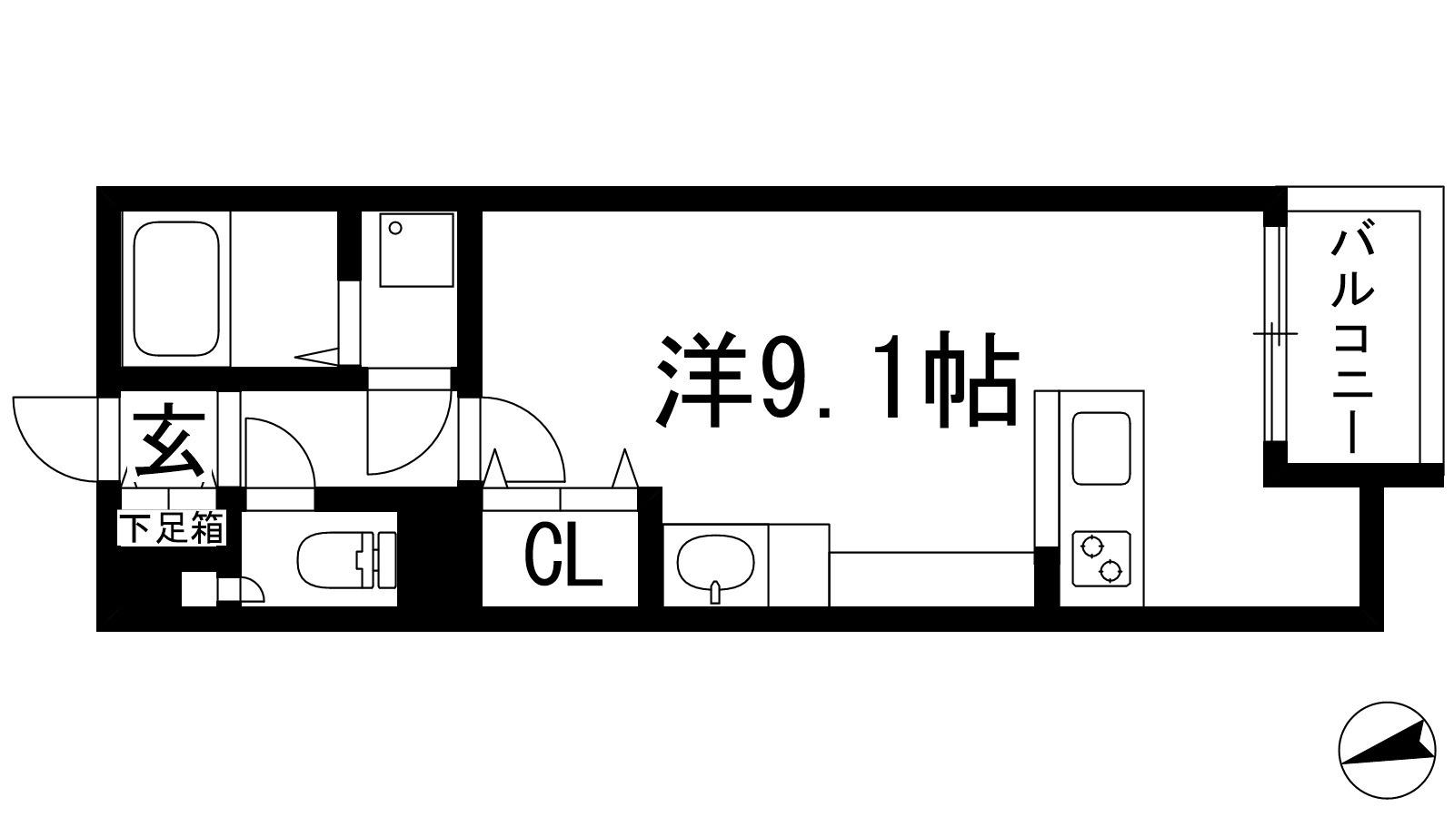 ミランダルシェリア2(ワンルーム/2階)の間取り写真