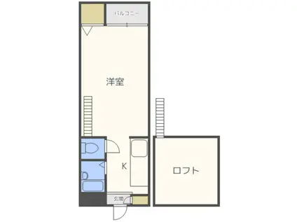 ウエストハイツナラザキ(ワンルーム/1階)の間取り写真