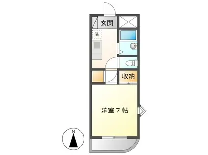 アーバンヒルズ(1K/4階)の間取り写真