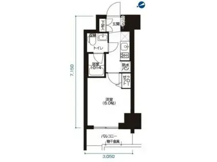 アーバネックス大森(1K/12階)の間取り写真