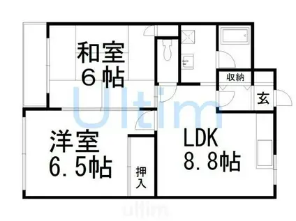 オザサライブコープ(2LDK/3階)の間取り写真