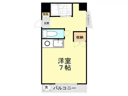 コート・ヴィレッジ・アボシ(ワンルーム/7階)の間取り写真