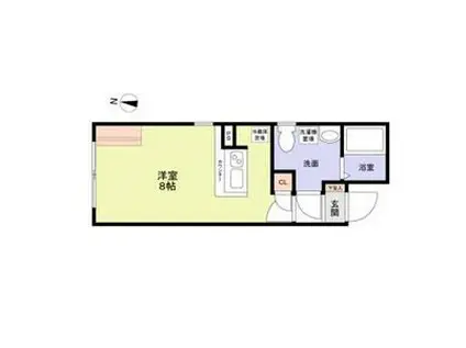 ラ・フォート元町中華街(ワンルーム/2階)の間取り写真