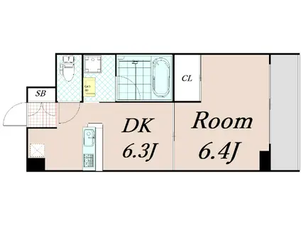 アンシャンテ(1DK/10階)の間取り写真