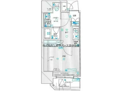 メインステージ西蒲田II(1K/3階)の間取り写真