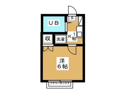 MARE E SOLE(1K/2階)の間取り写真