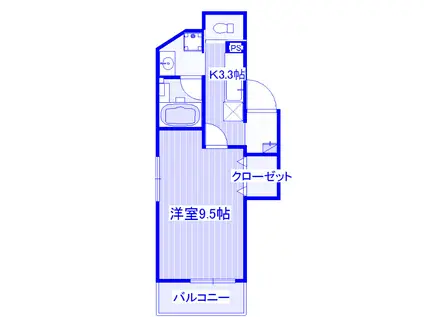 上小ーMSKマンション(1K/3階)の間取り写真