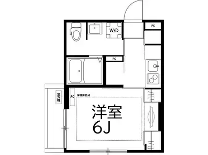 リブリ・上大岡(1K/2階)の間取り写真