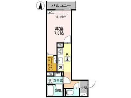 メゾン ド グレイス(1K/1階)の間取り写真