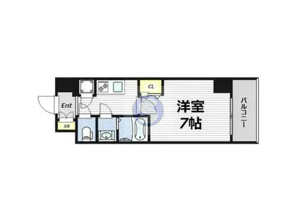 ファーストステージ梅田ウエスト(1K/13階)の間取り写真