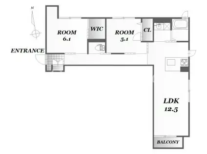 BEREOCOMFORTKITASHIMADAA(2LDK/2階)の間取り写真